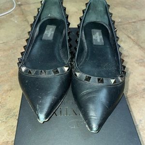Valentino studded black flats
